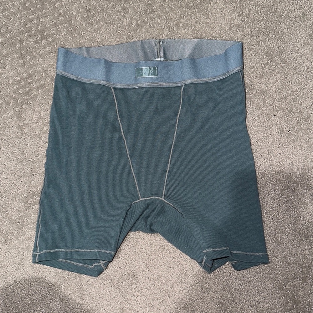 SKIMS Cotton Ribbed Boxers in Kyanite